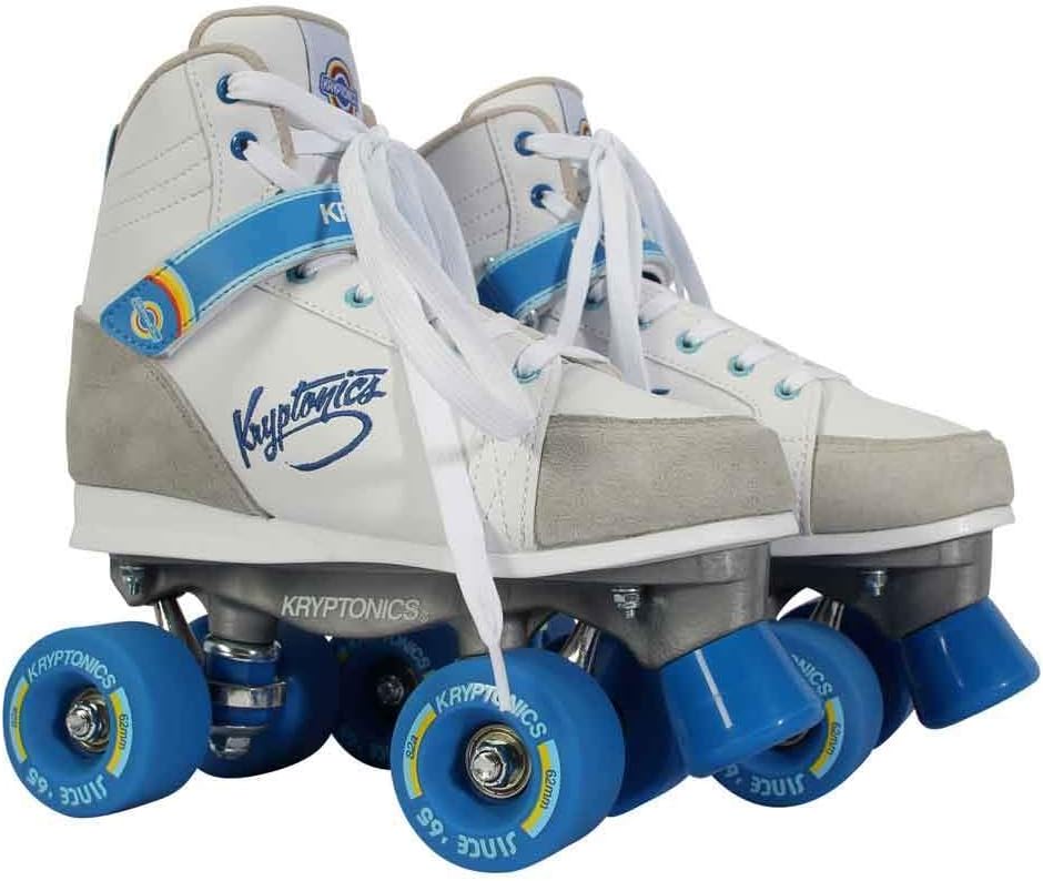 Kryptonics Roller Quad Skates - Blitz - White / Blue